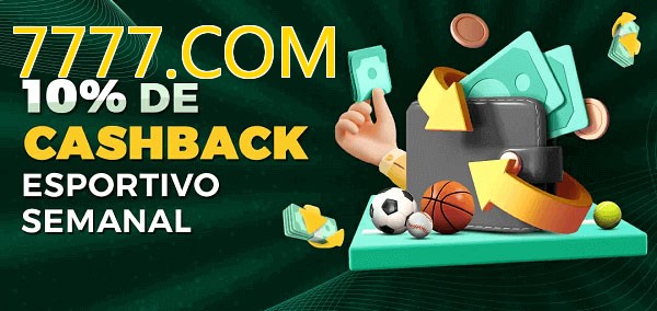 10% de bônus de cashback na 7777.COM