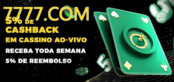 Promoções do cassino ao Vivo 7777.COM